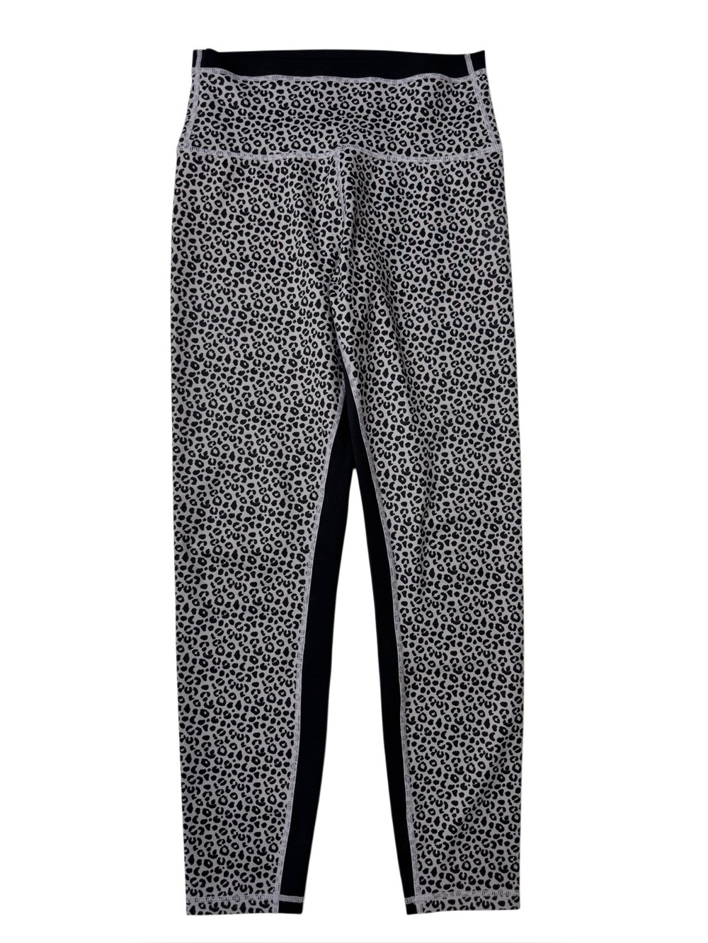 {ALLFENIX} Black Gray Animal Cheetah Leopard Print High Rise Leggings WAP79